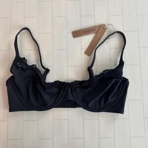 NWOT SKIMS Fit Everybody Lace Unlined Demi Bra - Onyx 34D*